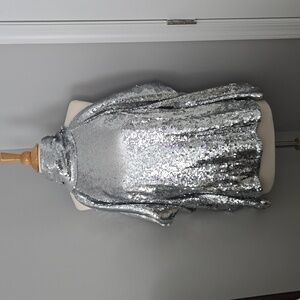 Silver sequin blouse